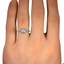 The January Ring, smallzoomed in top view on a hand