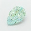 1.52 Ct. Fancy Vivid Green Pear Lab Grown Diamond
