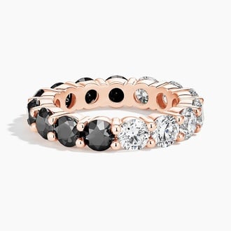 Eternity Black Diamond and White Lab Diamond Ring (5 ct. tw.)