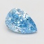 4.06 Ct. Fancy Vivid Blue Pear Lab Grown Diamond