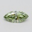 0.72 Ct. Fancy Vivid Green Marquise Lab Grown Diamond