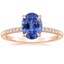 14K Rose Gold Viviana One-Quarter Coverage Diamond Ring, smalltop view