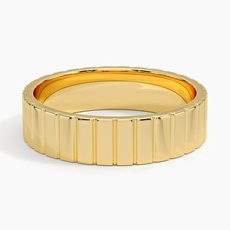 Engraved Lines 5.5mm Wedding Ring