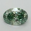 1.09 Ct. Fancy Vivid Pacific Green Oval Lab Grown Diamond