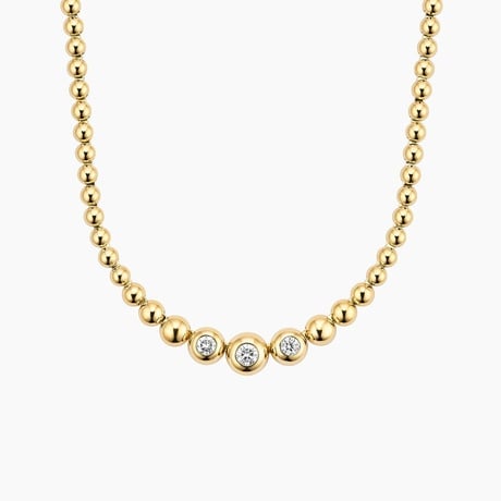 Lab Diamond Bubble Necklace