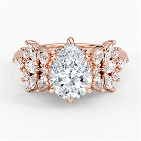 14K Rose Gold Grand Nadia Diamond Ring