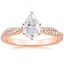 14K Rose Gold Petite Luxe Twisted Vine Diamond Ring (1/4 ct. tw.), smalltop view