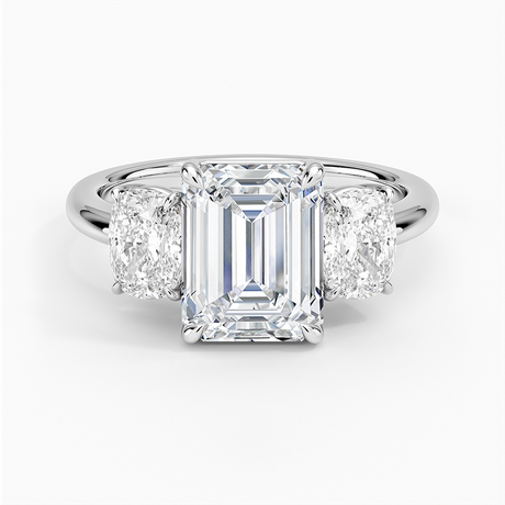 Platinum Luxe Faye Elongated Cushion Three Stone Diamond Ring (1 ct. tw.)