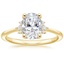 18K Yellow Gold Colleen Hidden Halo Diamond Ring, smalltop view
