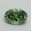 0.68 Ct. Fancy Vivid Green Oval Lab Grown Diamond