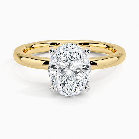 18K Yellow Gold Comfort Fit 2mm Solitaire Ring