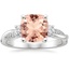 18K White Gold Petite Twisted Vine Three Stone Diamond Ring (2/5 ct. tw.), smalltop view