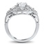 Pierced Halo Diamond Ring, smallside view