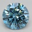 3.21 Ct. Fancy Vivid Blue Round Lab Grown Diamond