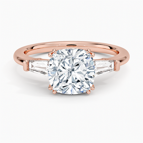 14K Rose Gold Symphony Double Prong Three Stone Diamond Ring (1/2 ct. tw.)