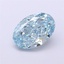 1.59 Ct. Fancy Vivid Blue Oval Lab Grown Diamond