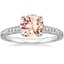 18K White Gold Hudson Engraved Diamond Ring, smalltop view