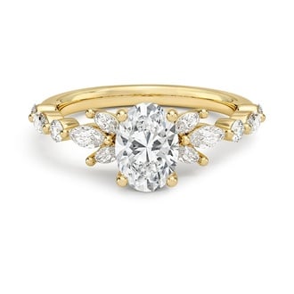 Custom Marquise Diamond Petal Ring