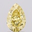 1.59 Ct. Fancy Intense  Yellow Pear Lab Grown Diamond