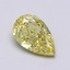 1.52 Ct. Fancy Vivid  Yellow Pear Lab Grown Diamond