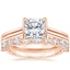 14K Rose Gold Jade Trau Alure Solitaire Ring with Jade Trau Cella Diamond Ring