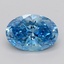 1.12 Ct. Fancy Vivid  Blue Oval Lab Grown Diamond