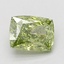 1.60 Ct. Fancy Vivid Green Cushion Lab Grown Diamond