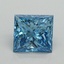 1.53 Ct. Fancy Vivid Blue Princess Lab Grown Diamond