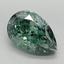 6.01 Ct. Fancy Vivid Green Pear Lab Grown Diamond
