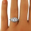 The Georgette Ring, smalltop view on a hand