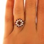 The Valeria Ring, smalltop view on a hand
