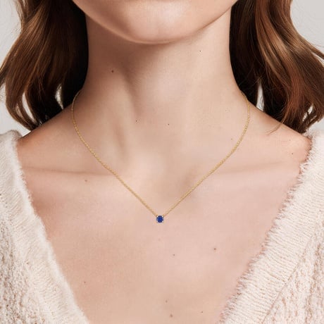 Sapphire Solitaire Pendant