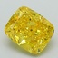 2.15 Ct. Fancy Vivid Yellow Cushion Lab Grown Diamond