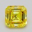 1.60 Ct. Fancy Vivid  Yellow Asscher Lab Grown Diamond