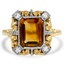 Retro Citrine Cocktail Ring
