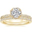 18K Yellow Gold Nova Diamond Ring (1/2 ct. tw.) with Ballad Diamond Ring (1/6 ct. tw.)
