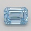 2.55 Ct. Fancy Vivid  Blue Emerald Lab Grown Diamond