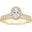 18K Yellow Gold Odessa Diamond Ring (1/4 ct. tw.) with Luxe Sonora Diamond Ring (1/4 ct. tw.)