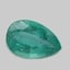 11.5x7.6mm  Green  Pear   Emerald