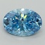 2.02 Ct. Fancy Vivid Malibu Blue Oval Lab Grown Diamond