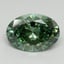 3.11 Ct. Fancy Vivid Pacific Green Oval Lab Grown Diamond