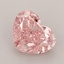 1.14 Ct. Fancy Vivid  Pink Heart Lab Grown Diamond