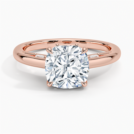 14K Rose Gold Secret Garden Adorned Gallery Solitaire Ring (1/3 ct. tw.)
