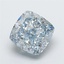 3.41 Ct. Fancy Intense  Blue Cushion Lab Grown Diamond