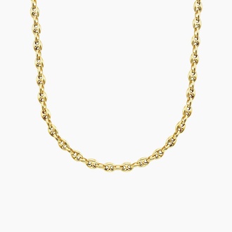 Avery 18 in. Puffed Anchor Link Chain Necklace