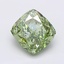2.05 Ct. Fancy Vivid Green Cushion Lab Grown Diamond
