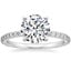 18K White Gold Petite Shared Prong Three-Quarter Coverage Diamond Ring (1/3 ct. tw.), smalltop view