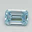 1.09 Ct. Fancy Intense Blue Emerald Lab Grown Diamond