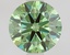 1.07 Ct. Fancy Vivid Green Round Lab Grown Diamond