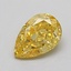 1.05 Ct. Fancy Intense  Yellow Pear Lab Grown Diamond